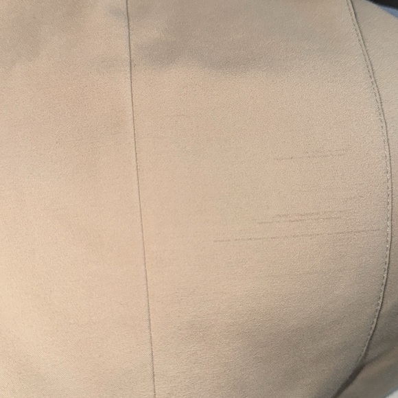 AKRIS .punto light tan flat front slim ankle pants Sz 8 Franca cotton pants - Picture 11 of 12